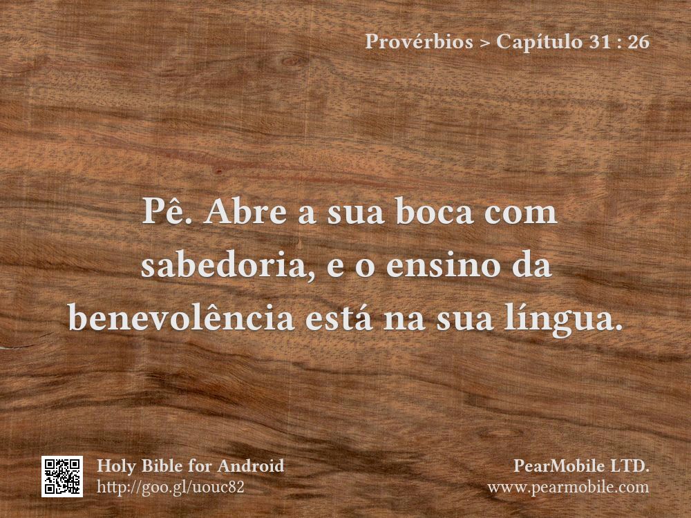 Provérbios, Capítulo 31:26